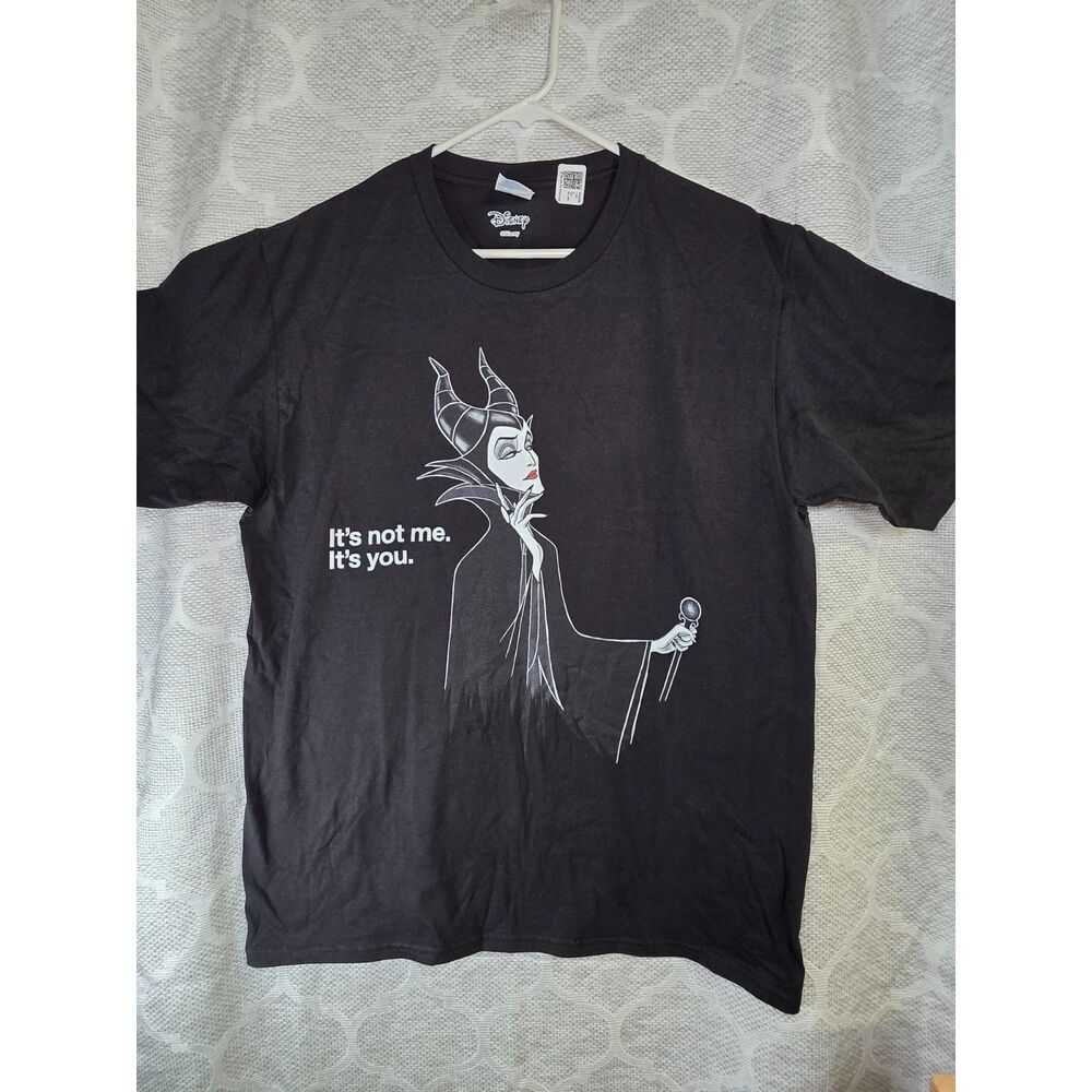 Disney Men's Black T-shirt Maleficent